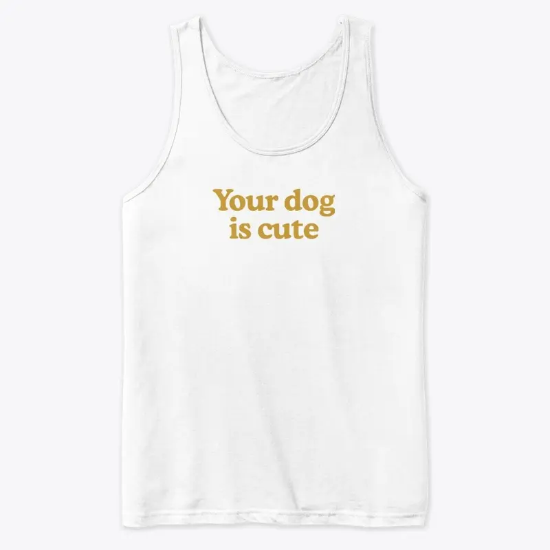 Here For The Dog Premium Tank - White