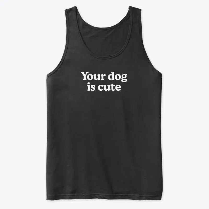 Here For The Dog Premium Tank - Black